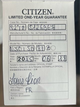 Citizen Tsuyosa Automático 40mm Mostaza