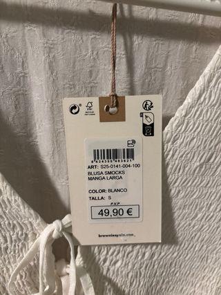 Blusa Brownie Blanca Talla S