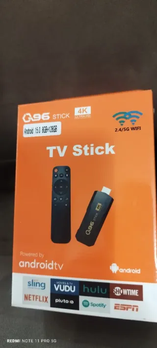 G96 Stick TV 4K Android 15.0 8GB+128GB