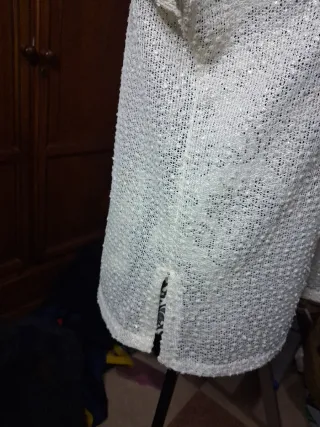 Camiseta Atmosphere Beige/Blanca Talla 46