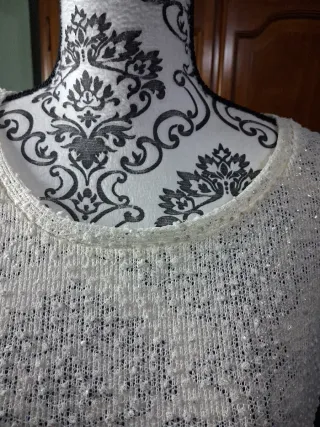 Camiseta Atmosphere Beige/Blanca Talla 46