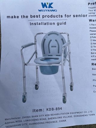 Silla WC con ruedas y reposabrazos