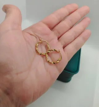Pendientes Aro Pequeños Chapado Oro 18k