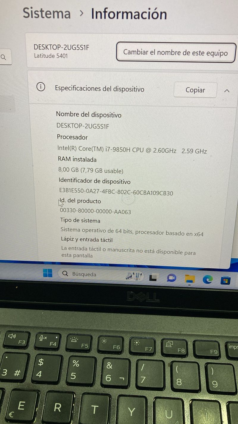 Dell 5401 i7 9ª Gen afbeelding 3