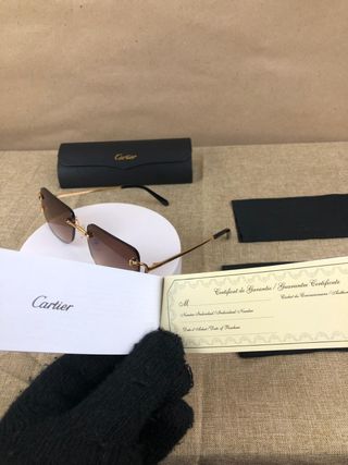 Gafas de sol Cartier estilo C marron degradado