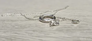 Collar y colgante plateado Solo envío