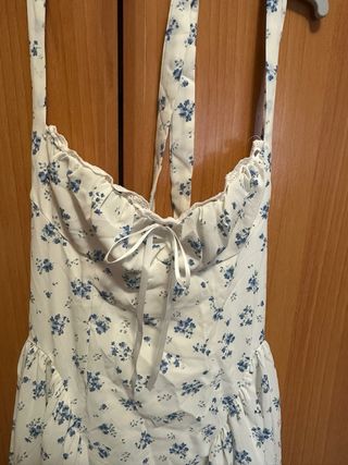 Vestido halter midi floral