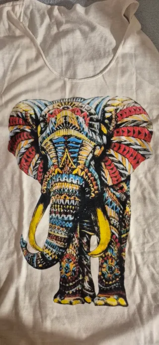 Camiseta Tirantes Mujer Estampado Elefante T. L/M