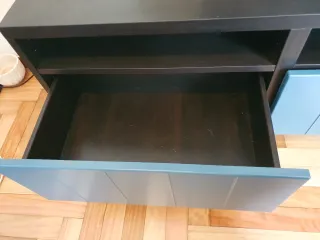 Mueble TV Besta Ikea Azul/Negro