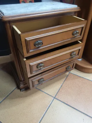 Cajonera Veneziana in Legno e Marmo