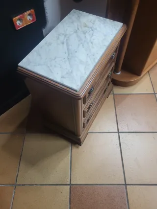 Cajonera Veneziana in Legno e Marmo