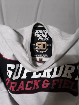 Sudadera Superdry Track & Field Gris Negra