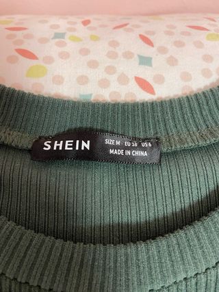 Vestido SHEIN efecto micro pana verde