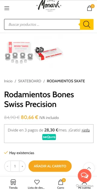 Rodamientos BONES Patinete Skate Freestyle Scooter