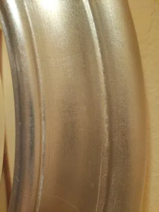 Espejo de color Plata vieja Redondo Leroy Merlin.