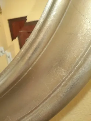 Espejo de color Plata vieja Redondo Leroy Merlin.