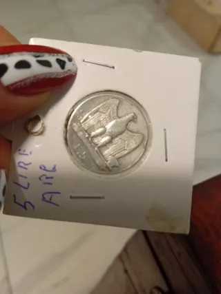 Moneta 5 Lire Aquila 1929