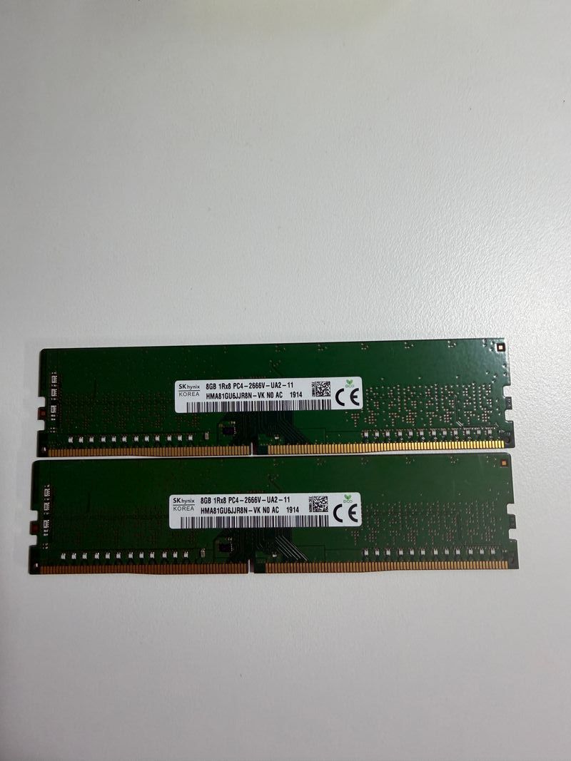 2x SK hynix 8GB DDR4 2666MHz RAM