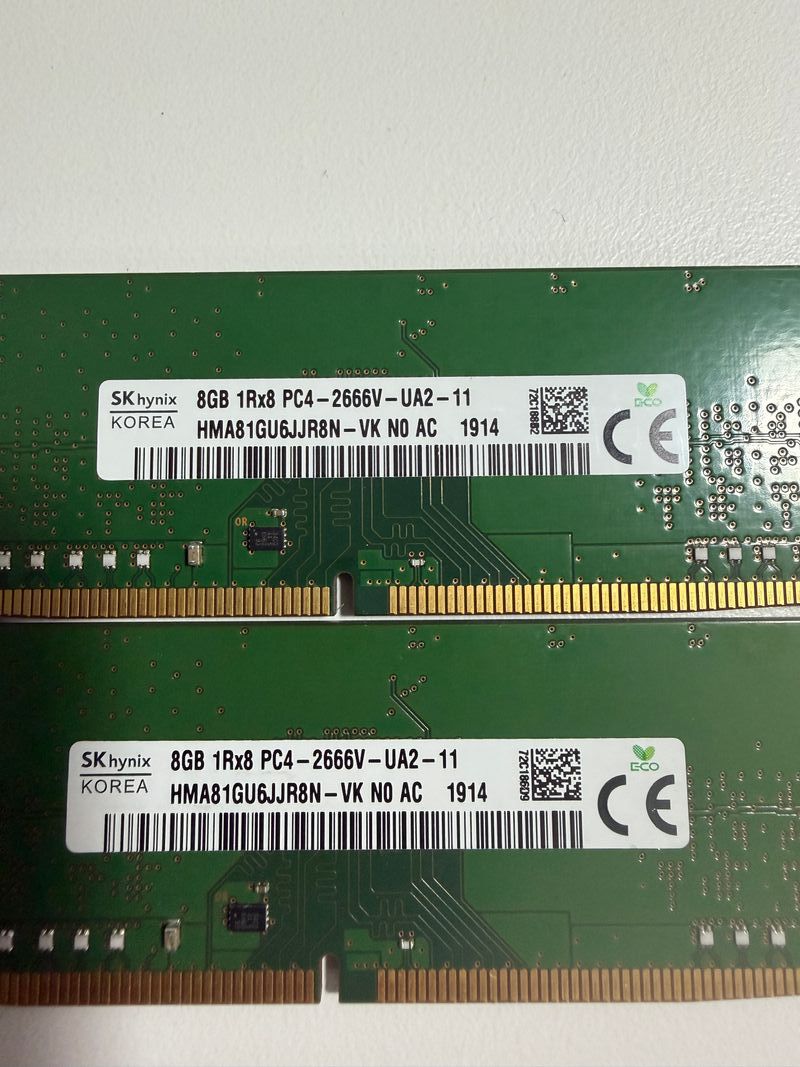 2x SK hynix 8GB DDR4 2666MHz RAM afbeelding 2