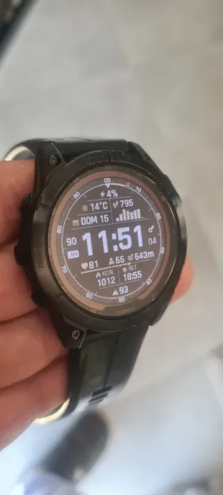 Garmin Fenix 7 Sapphire Solar Negro/Plata