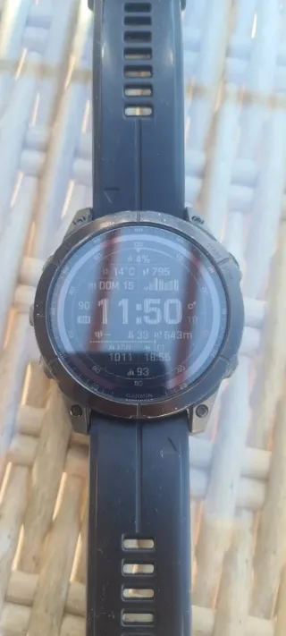 Garmin Fenix 7 Sapphire Solar Negro/Plata