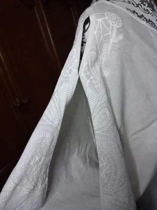 Camiseta blanca manga abierta 3/4