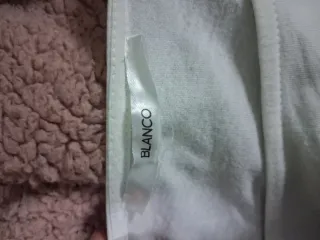 Camiseta blanca manga abierta 3/4