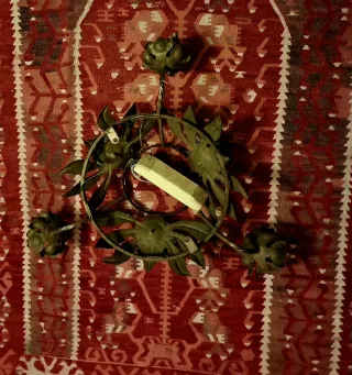 Applique Ferro Battuto Nero/Marrone