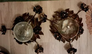 Applique Ferro Battuto Nero/Marrone