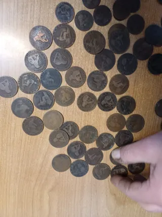 LOTE MONEDAS COBRE ALFONSO XII