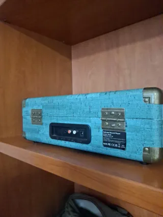 Tocadiscos Portátil Azul