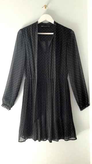 Vestido Zara lunares negro
