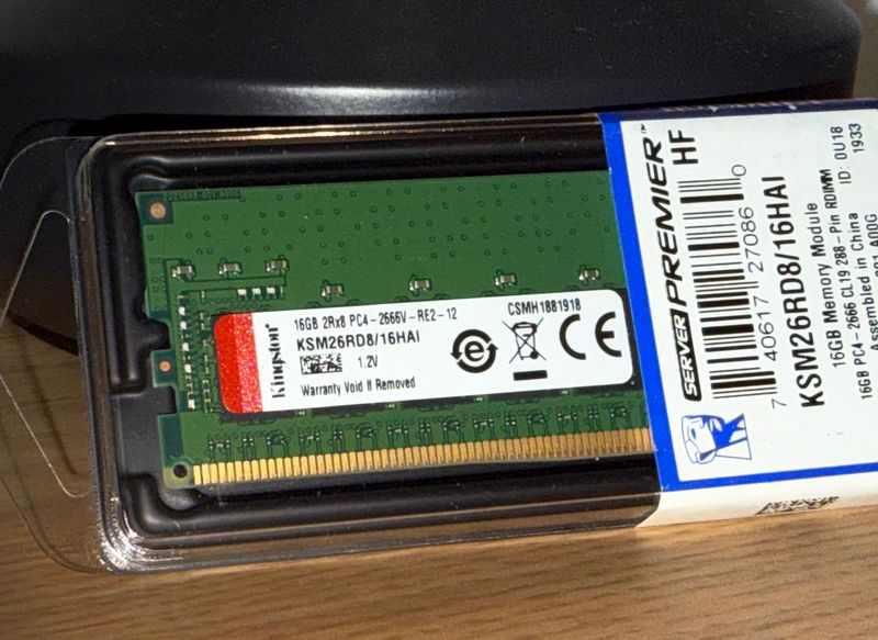 2x Kingston 16GB DDR4 ECC Server RAM afbeelding 2