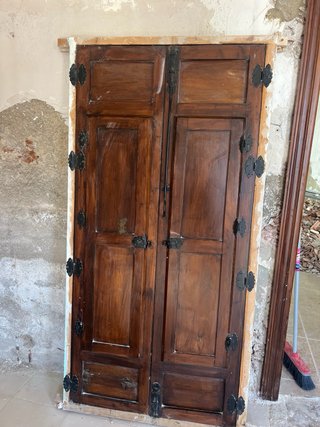 2 Ventanas Madera Antiguas