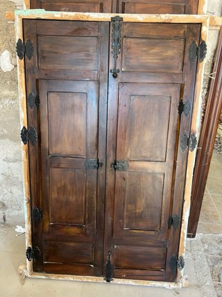 2 Ventanas Madera Antiguas