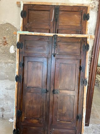 2 Ventanas Madera Antiguas