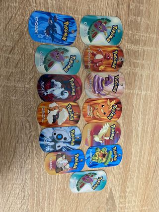 Lote 12 Chapas Metálicas Pokémon