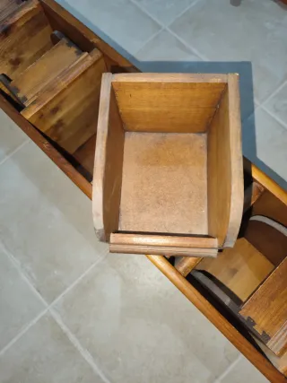 Conjunto entrada Perchero de madera con espejo