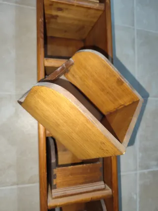 Conjunto entrada Perchero de madera con espejo