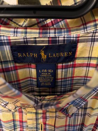 Camisa Polo Ralph Lauren cuadros niño