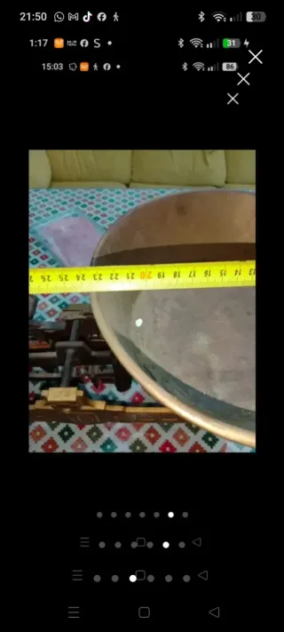 Báscula antigua dorada