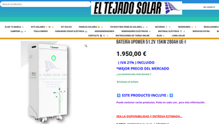 Batería litio Upower 51.2V 15KW 280AH UE-I