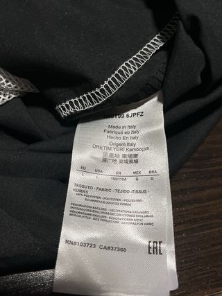 Bañador EA7 Negro con letras naranja