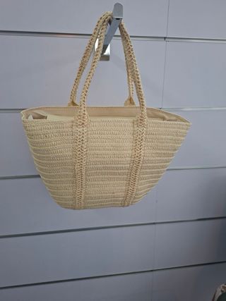 Jersey manga larga cuello redondo, blusa y bolso