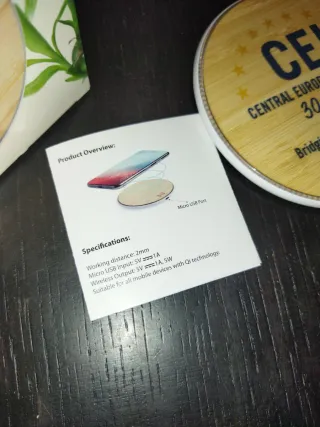 Caricabatterie Wireless Design Legno