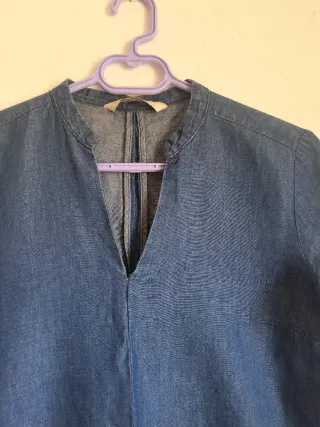 Vestido vaquero manga 3/4