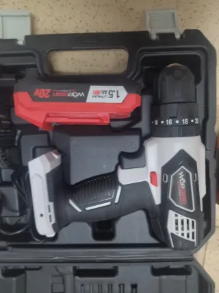 Taladro Atornillador Worgrip 20V con 3 Baterías