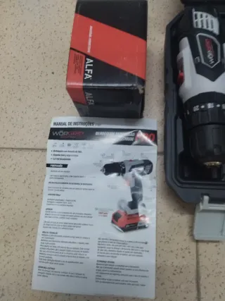 Taladro Atornillador Worgrip 20V con 3 Baterías