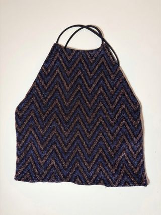 Top fiesta zig-zag tirantes cruzados