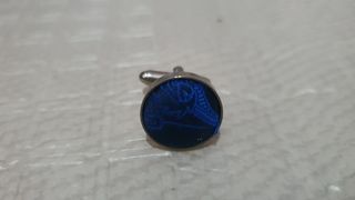 Gemelos Paisley Azul Boda Fiesta Latón